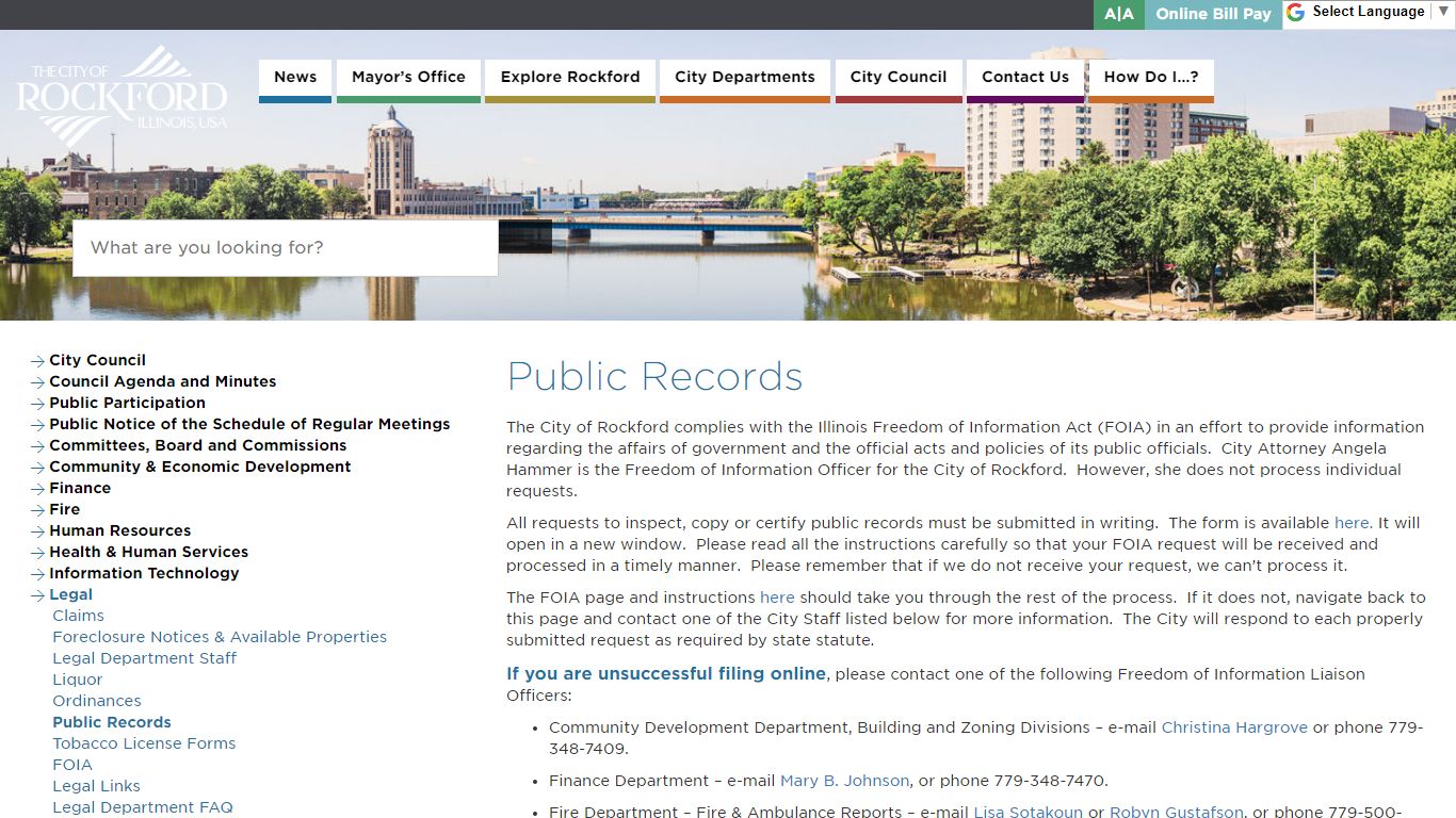 Public Records - Rockford, IL