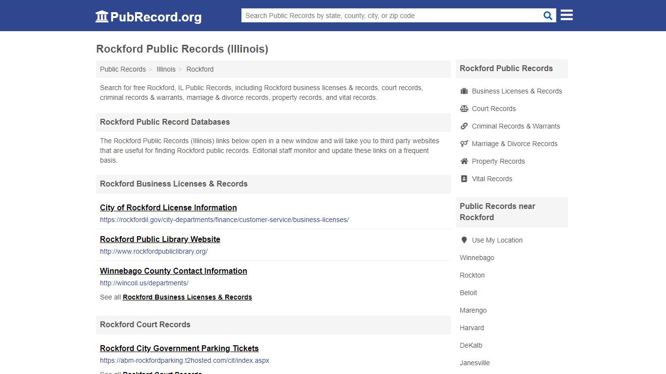 Free Rockford Public Records (Illinois Public Records)